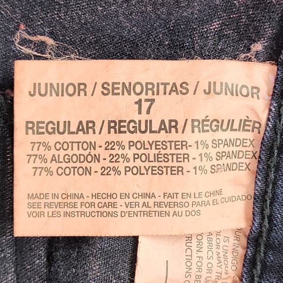 Vintage Y2K GLO Jeans Womens 17 Juniors Pink Stone Wash Mid Rise Skinny Pleated - Picture 6 of 13